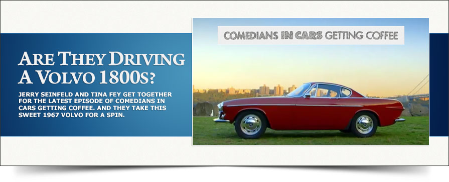 Tina Fey and Jerry Seinfeld Take A 1967 Volvo 1800S For A Spin On Comedians In Cars Getting Coffee
